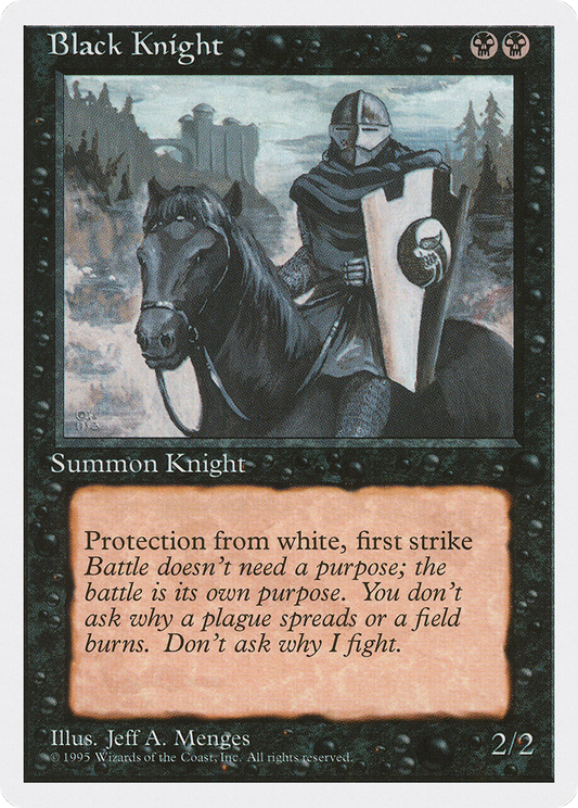 Black Knight (4ED-121) - Fourth Edition - Premium MTG Single from Wizards of the Coast - Just $0.10! Shop now at Game Crave Tournament Store