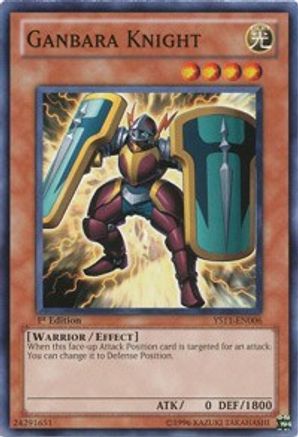 Ganbara Knight (YS11-EN006) - Starter Deck: Dawn of the Xyz 1st Edition - Premium Yugioh Single from Konami - Just $0.25! Shop now at Game Crave Tournament Store