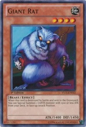 Giant Rat (YS11-EN012) - Starter Deck: Dawn of the Xyz 1st Edition - Premium Yugioh Single from Konami - Just $0.26! Shop now at Game Crave Tournament Store