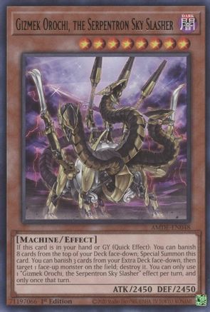 Gizmek Orochi, the Serpentron Sky Slasher (AMDE-EN048) - Amazing Defenders 1st Edition - Premium Yugioh Single from Konami - Just $0.25! Shop now at Game Crave Tournament Store