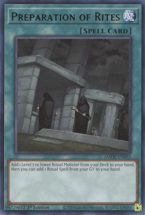 Preparation of Rites (AMDE-EN055) - Amazing Defenders 1st Edition - Premium Yugioh Single from Konami - Just $0.25! Shop now at Game Crave Tournament Store