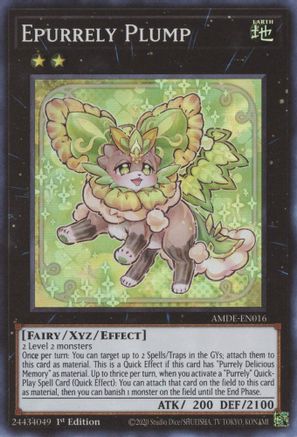Epurrely Plump (AMDE-EN016) - Amazing Defenders 1st Edition - Premium Yugioh Single from Konami - Just $0.25! Shop now at Game Crave Tournament Store