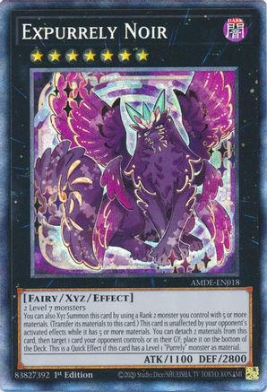 Expurrely Noir (CR) (AMDE-EN018) - Amazing Defenders 1st Edition - Premium Yugioh Single from Konami - Just $32.35! Shop now at Game Crave Tournament Store