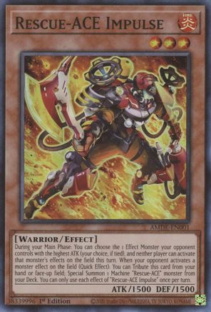 Rescue-ACE Impulse (AMDE-EN001) - Amazing Defenders 1st Edition - Premium Yugioh Single from Konami - Just $0.34! Shop now at Game Crave Tournament Store