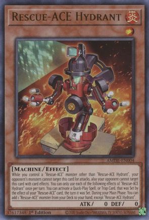 Rescue-ACE Hydrant (AMDE-EN004) - Amazing Defenders 1st Edition - Premium Yugioh Single from Konami - Just $3.52! Shop now at Game Crave Tournament Store
