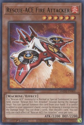 Rescue-ACE Fire Attacker (AMDE-EN005) - Amazing Defenders 1st Edition - Premium Yugioh Single from Konami - Just $0.25! Shop now at Game Crave Tournament Store