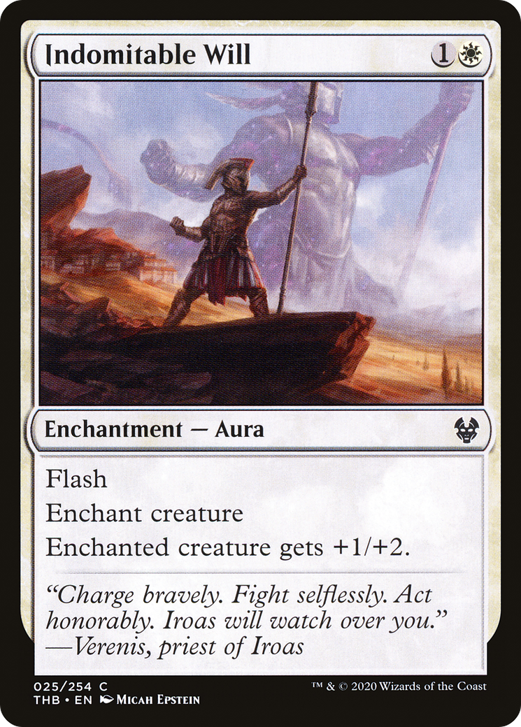 Indomitable Will (THB-025) - Theros Beyond Death Foil - Premium MTG Single from Wizards of the Coast - Just $0.21! Shop now at Game Crave Tournament Store