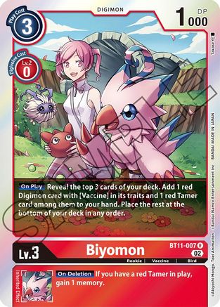 Biyomon (BT11-007) - Dimensional Phase Foil - Premium Digimon Single from Bandai - Just $0.89! Shop now at Game Crave Tournament Store
