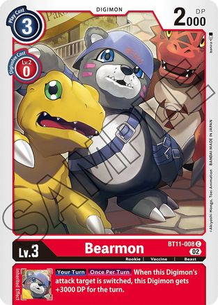 Bearmon (BT11-008) - Dimensional Phase - Premium Digimon Single from Bandai - Just $0.25! Shop now at Game Crave Tournament Store