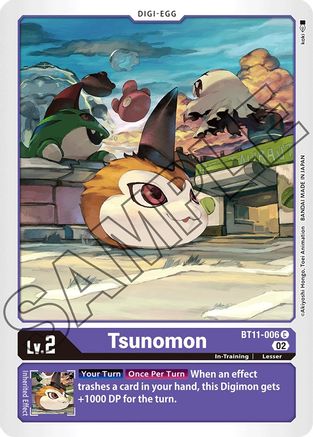 Tsunomon (BT11-006) - Dimensional Phase - Premium Digimon Single from Bandai - Just $0.25! Shop now at Game Crave Tournament Store