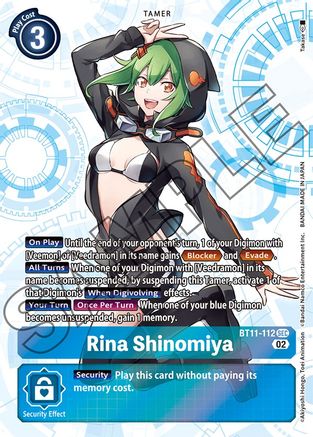 Rina Shinomiya (BT11-112) - Dimensional Phase Foil - Premium Digimon Single from Bandai - Just $43.77! Shop now at Game Crave Tournament Store