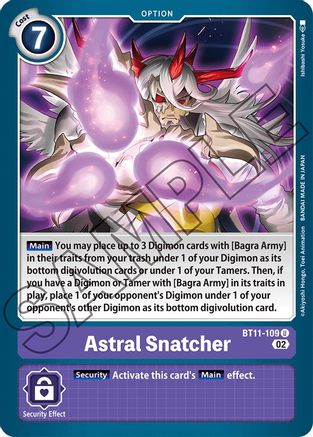 Astral Snatcher (BT11-109) - Dimensional Phase - Premium Digimon Single from Bandai - Just $0.25! Shop now at Game Crave Tournament Store