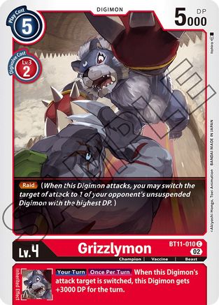 Grizzlymon (BT11-010) - Dimensional Phase - Premium Digimon Single from Bandai - Just $0.25! Shop now at Game Crave Tournament Store