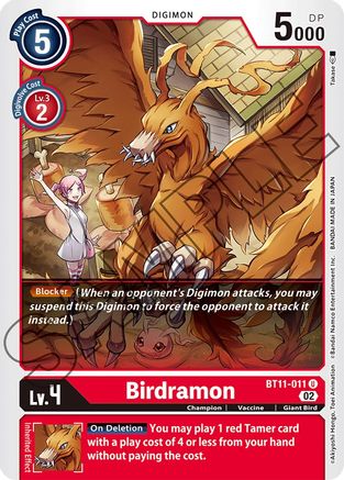 Birdramon (BT11-011) - Dimensional Phase Foil - Premium Digimon Single from Bandai - Just $0.14! Shop now at Game Crave Tournament Store