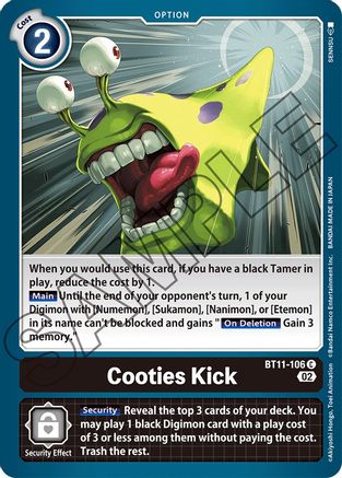 Cooties Kick (BT11-106) - Dimensional Phase - Premium Digimon Single from Bandai - Just $0.08! Shop now at Game Crave Tournament Store