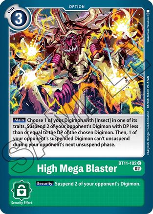 High Mega Blaster (BT11-102) - Dimensional Phase Foil - Premium Digimon Single from Bandai - Just $0.25! Shop now at Game Crave Tournament Store