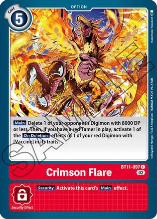 Crimson Flare (BT11-097) - Dimensional Phase - Premium Digimon Single from Bandai - Just $0.25! Shop now at Game Crave Tournament Store