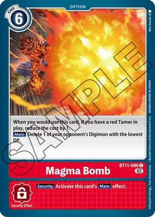 Magma Bomb (BT11-096) - Dimensional Phase Foil - Premium Digimon Single from Bandai - Just $0.08! Shop now at Game Crave Tournament Store