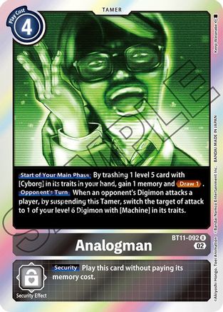 Analogman (BT11-092) - Dimensional Phase Foil - Premium Digimon Single from Bandai - Just $4.14! Shop now at Game Crave Tournament Store