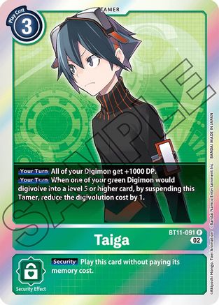 Taiga (BT11-091) - Dimensional Phase Foil - Premium Digimon Single from Bandai - Just $2.18! Shop now at Game Crave Tournament Store