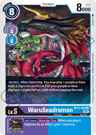 WaruSeadramon (BT11-085) - Dimensional Phase - Premium Digimon Single from Bandai - Just $0.25! Shop now at Game Crave Tournament Store