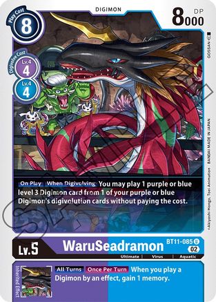 WaruSeadramon (BT11-085) - Dimensional Phase Foil - Premium Digimon Single from Bandai - Just $0.25! Shop now at Game Crave Tournament Store