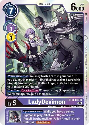 LadyDevimon (BT11-083) - Dimensional Phase Foil - Premium Digimon Single from Bandai - Just $1.32! Shop now at Game Crave Tournament Store