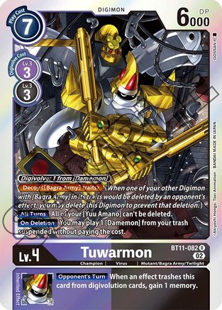 Tuwarmon (BT11-082) - Dimensional Phase Foil - Premium Digimon Single from Bandai - Just $0.25! Shop now at Game Crave Tournament Store