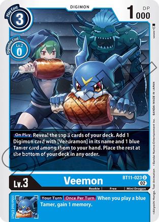 Veemon (BT11-023) - Dimensional Phase Foil - Premium Digimon Single from Bandai - Just $0.77! Shop now at Game Crave Tournament Store
