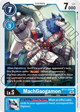 MachGaogamon (BT11-028) - Dimensional Phase - Premium Digimon Single from Bandai - Just $0.25! Shop now at Game Crave Tournament Store