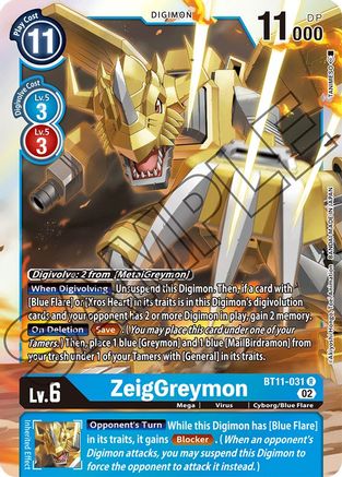 ZeigGreymon (BT11-031) - Dimensional Phase Foil - Premium Digimon Single from Bandai - Just $0.60! Shop now at Game Crave Tournament Store