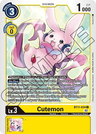 Cutemon (BT11-034) - Dimensional Phase - Premium Digimon Single from Bandai - Just $0.08! Shop now at Game Crave Tournament Store