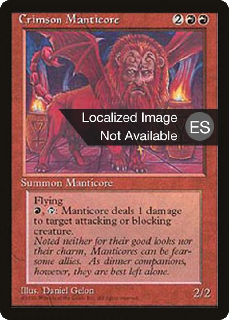 Crimson Manticore (4BB-183) - Fourth Edition Foreign Black Border - Premium MTG Single from Wizards of the Coast - Just $4.79! Shop now at Game Crave Tournament Store