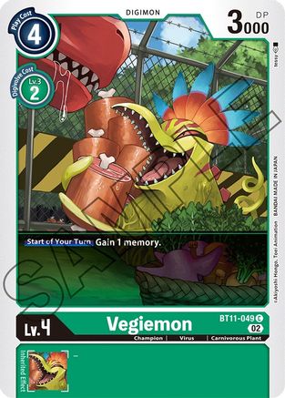 Vegiemon (BT11-049) - Dimensional Phase Foil - Premium Digimon Single from Bandai - Just $0.08! Shop now at Game Crave Tournament Store