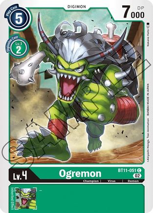 Ogremon (BT11-051) - Dimensional Phase - Premium Digimon Single from Bandai - Just $0.08! Shop now at Game Crave Tournament Store