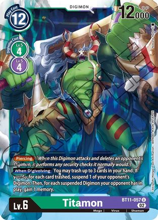 Titamon (BT11-057) - Dimensional Phase Foil - Premium Digimon Single from Bandai - Just $0.25! Shop now at Game Crave Tournament Store