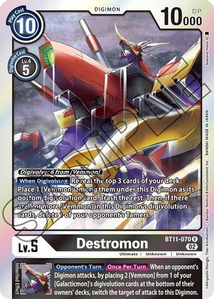Destromon (BT11-070) - Dimensional Phase Foil - Premium Digimon Single from Bandai - Just $0.37! Shop now at Game Crave Tournament Store