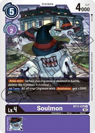 Soulmon (BT11-078) - Dimensional Phase - Premium Digimon Single from Bandai - Just $0.08! Shop now at Game Crave Tournament Store