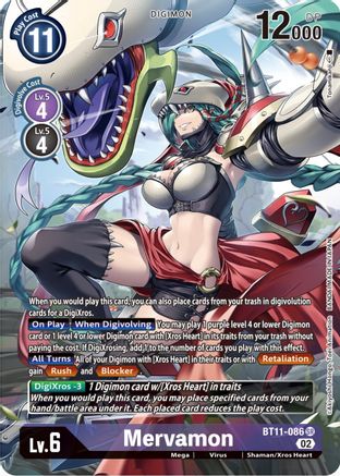 Mervamon (Alternate Art) (BT11-086) - Dimensional Phase Foil - Premium Digimon Single from Bandai - Just $14.14! Shop now at Game Crave Tournament Store