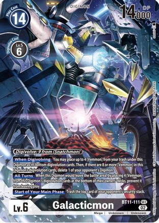 Galacticmon (Alternate Art) (BT11-111) - Dimensional Phase Foil - Premium Digimon Single from Bandai - Just $29.16! Shop now at Game Crave Tournament Store