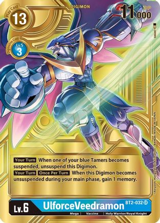 UlforceVeedramon - BT2-032 (Alternate Art) (BT2-032) - Dimensional Phase Foil - Premium Digimon Single from Bandai - Just $24! Shop now at Game Crave Tournament Store