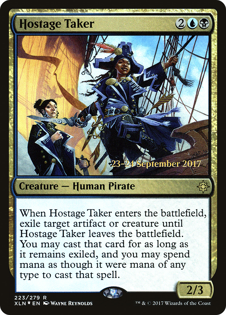 Hostage Taker (PXLN-223S) - Ixalan Promos Foil - Premium MTG Single from Wizards of the Coast - Just $1.27! Shop now at Game Crave Tournament Store