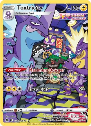 Toxtricity GG09/70 - Crown Zenith Galarian Gallery Holofoil - Premium Pokemon Single from Nintendo - Just $0.60! Shop now at Game Crave Tournament Store