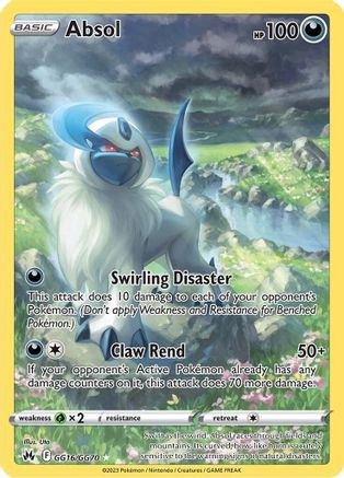 Absol GG16/70 - Crown Zenith Galarian Gallery Holofoil - Premium Pokemon Single from Nintendo - Just $0.15! Shop now at Game Crave Tournament Store