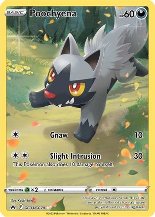 Poochyena GG33/70 - Crown Zenith Galarian Gallery Holofoil - Premium Pokemon Single from Nintendo - Just $0.52! Shop now at Game Crave Tournament Store