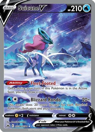 Suicune V GG38/70 - Crown Zenith Galarian Gallery Holofoil - Premium Pokemon Single from Nintendo - Just $15.73! Shop now at Game Crave Tournament Store