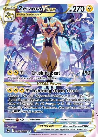 Zeraora VSTAR GG43/70 - Crown Zenith Galarian Gallery Holofoil - Premium Pokemon Single from Nintendo - Just $6.14! Shop now at Game Crave Tournament Store