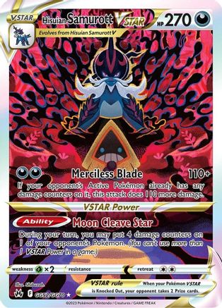 Hisuian Samurott VSTAR GG52/70 - Crown Zenith Galarian Gallery Holofoil - Premium Pokemon Single from Nintendo - Just $3.79! Shop now at Game Crave Tournament Store