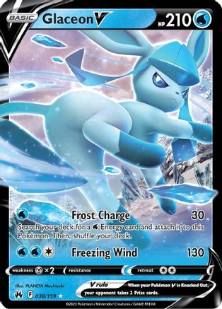 Glaceon V 38/159 - Crown Zenith Holofoil - Premium Pokemon Single from Nintendo - Just $0.59! Shop now at Game Crave Tournament Store