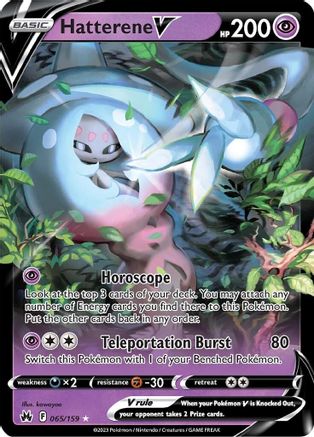 Hatterene V 65/159 - Crown Zenith Holofoil - Premium Pokemon Single from Nintendo - Just $0.50! Shop now at Game Crave Tournament Store